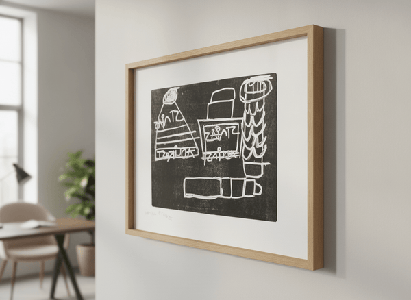 Woodcut Symbols in Black and White By DONUT Studios
