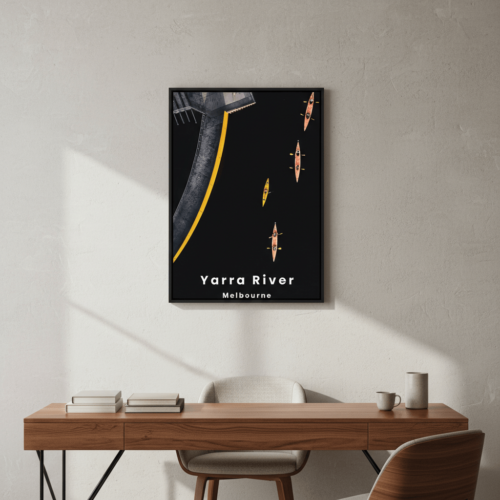 Yarra Sharks Travel Poster, Melbourne by L10 wall - art - picture - poster