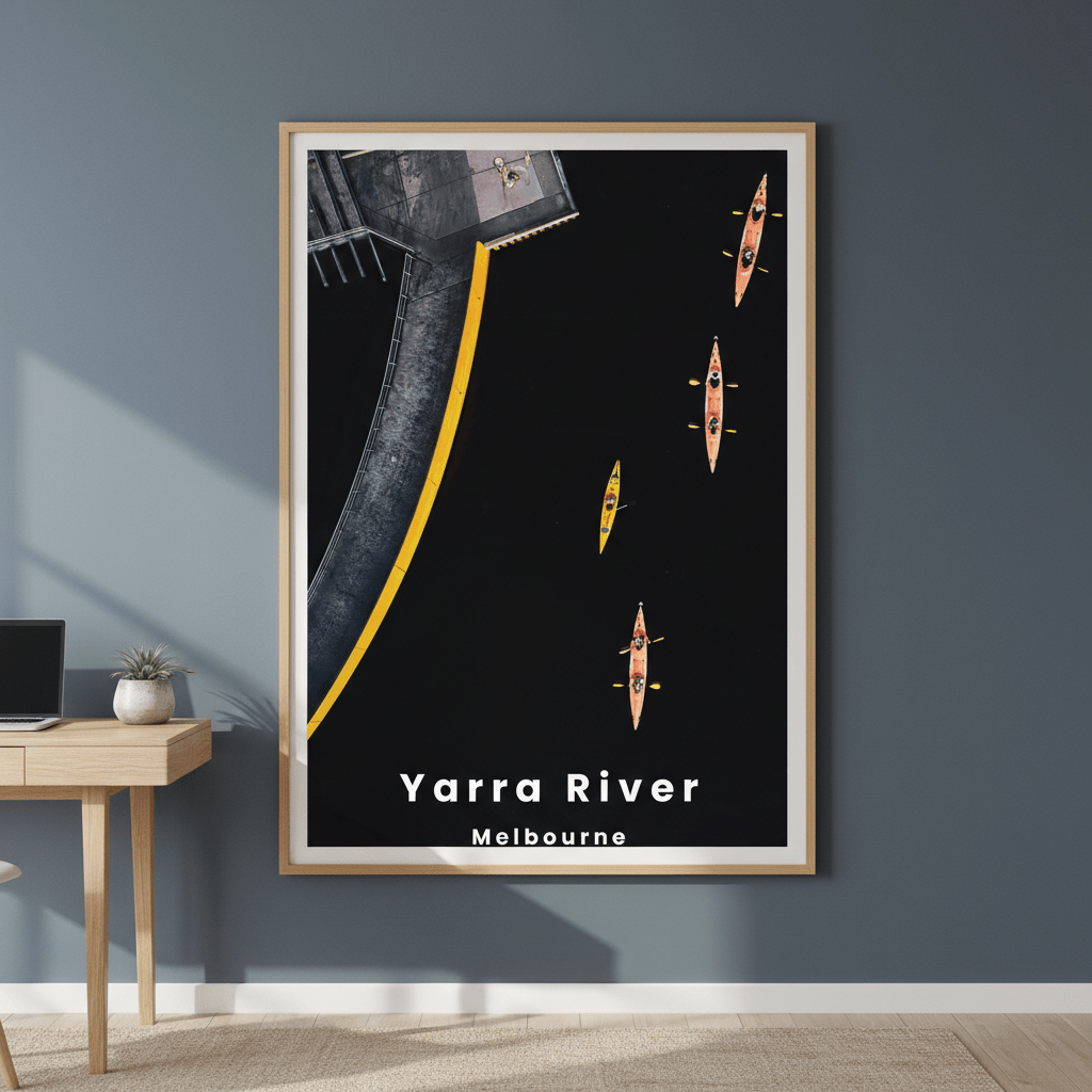 Yarra Sharks Travel Poster, Melbourne by L10 wall - art - picture - poster