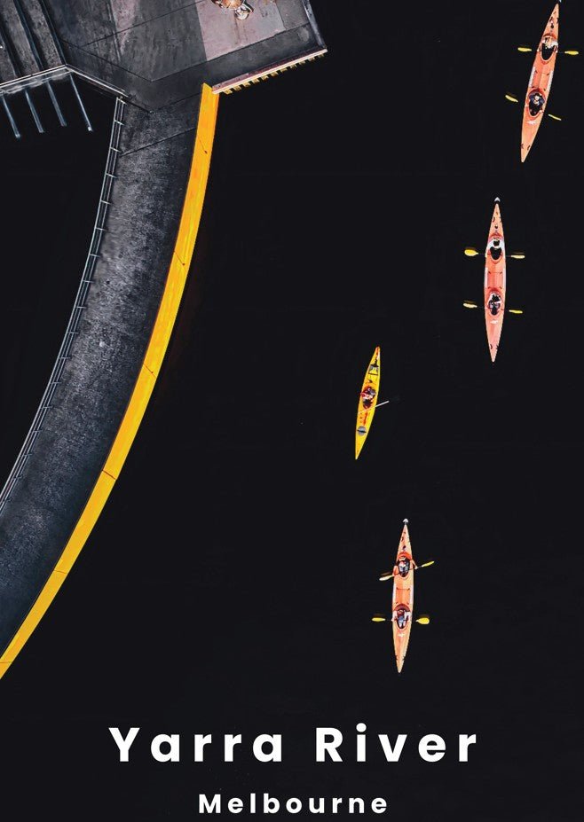 Yarra Sharks Travel Poster, Melbourne by L10