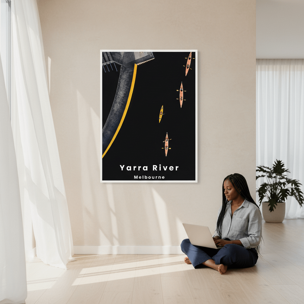 Yarra Sharks Travel Poster, Melbourne by L10 wall - art - picture - poster