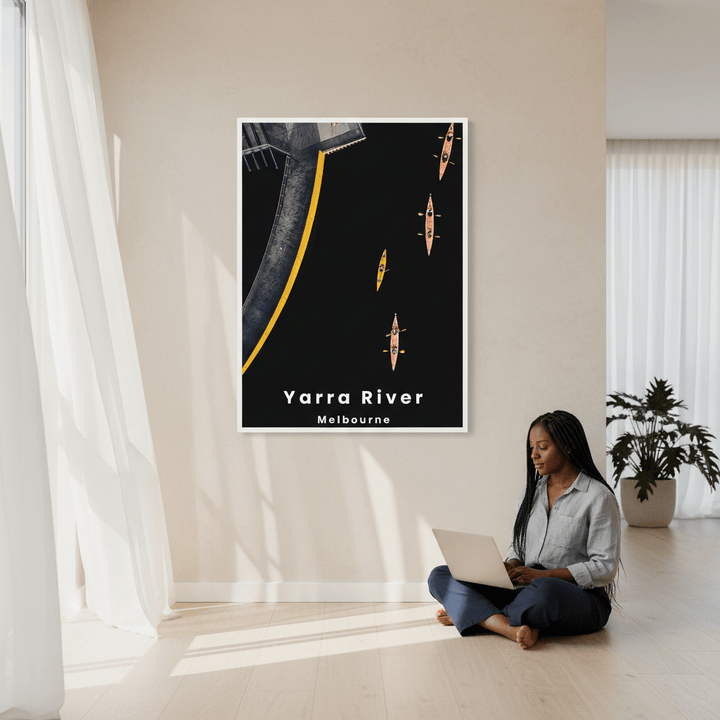 Yarra Sharks Travel Poster, Melbourne by L10 wall - art - picture - poster