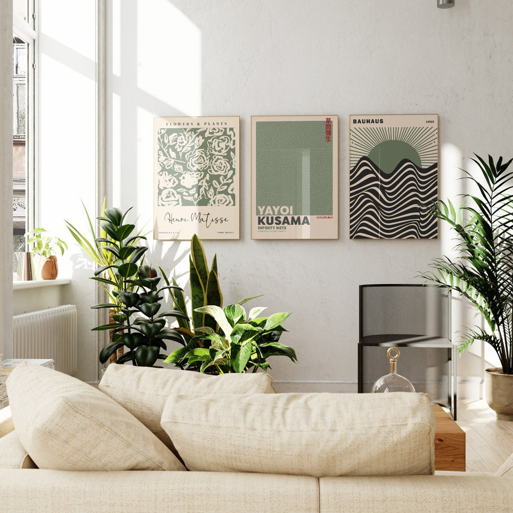 Yayoi Kusama, Bauhaus & Henri Matisse Set of 3 Wall Art - Style My Wall