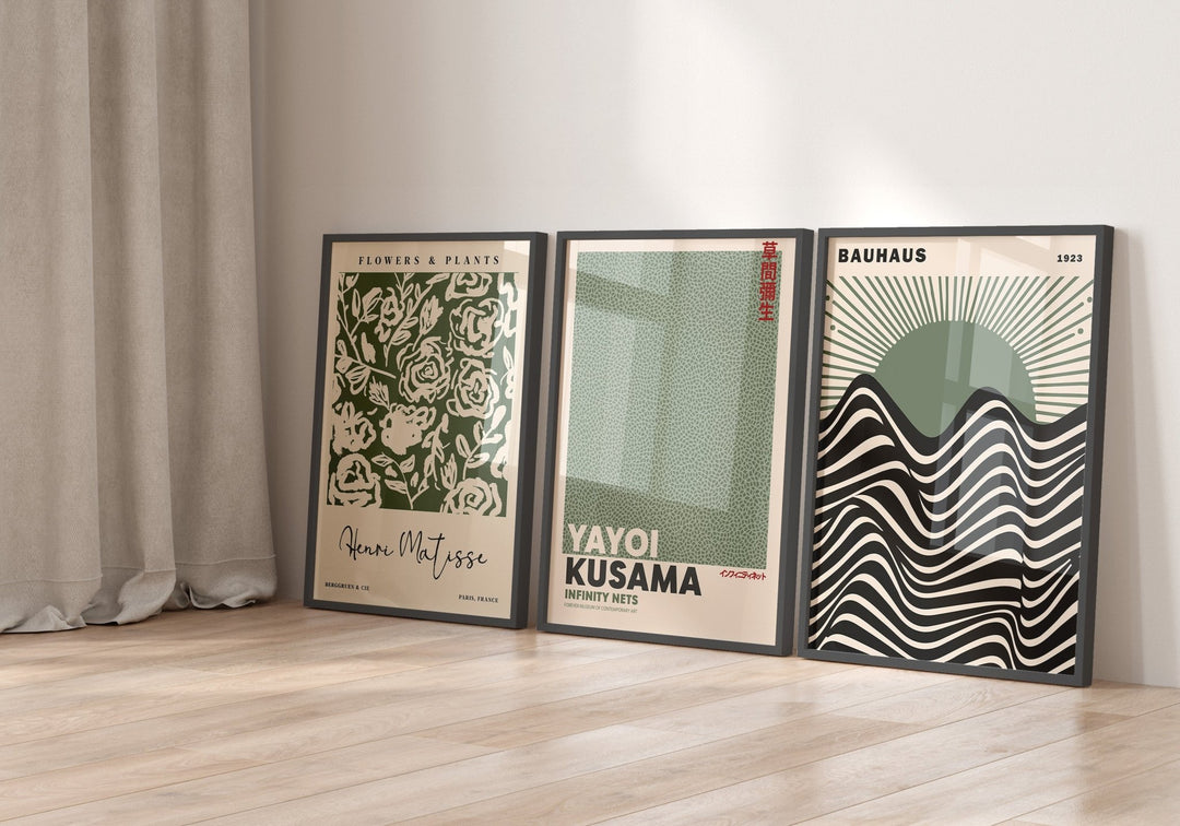 Yayoi Kusama, Bauhaus & Henri Matisse Set of 3 Wall Art - Style My Wall