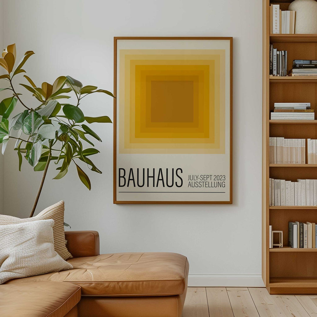 Home living room decor print wall art timber bauhaus