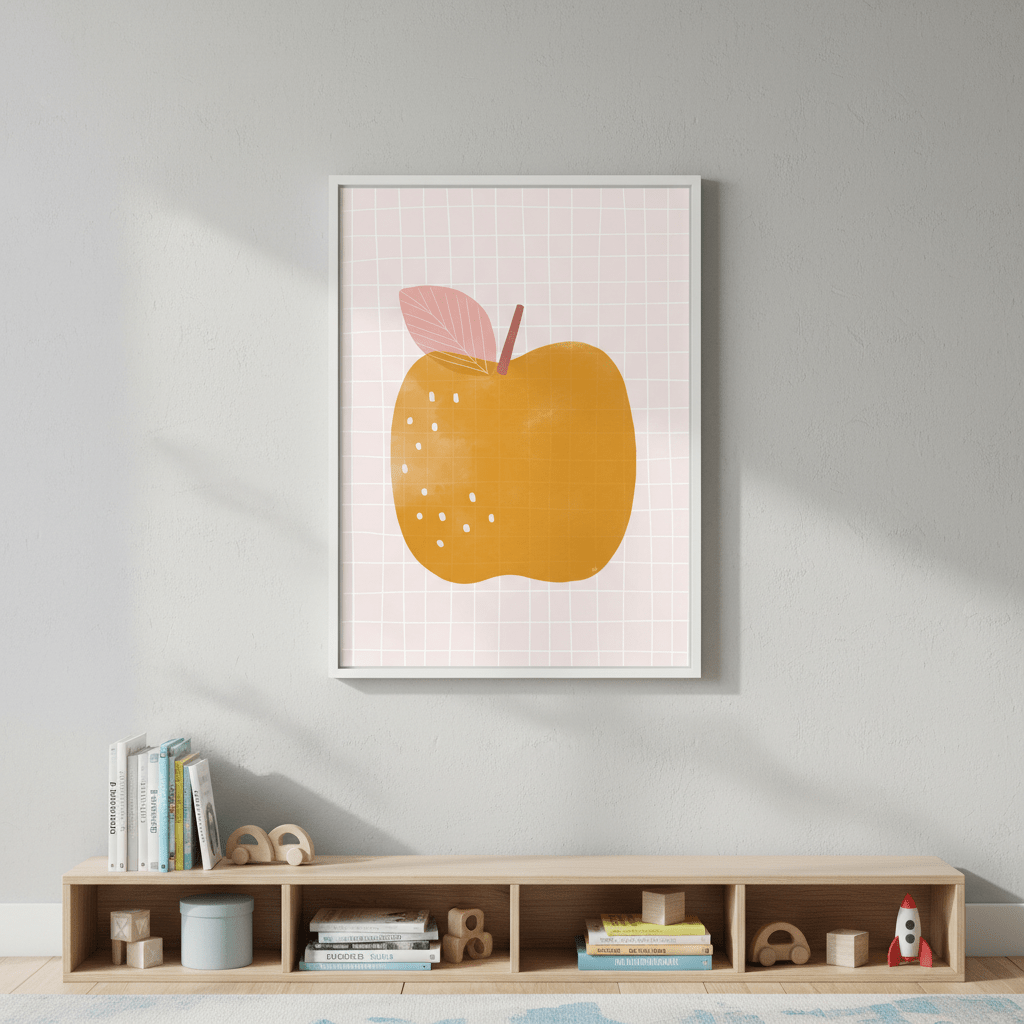Yellow Apple by Menina Lisboa wall - art - picture - poster