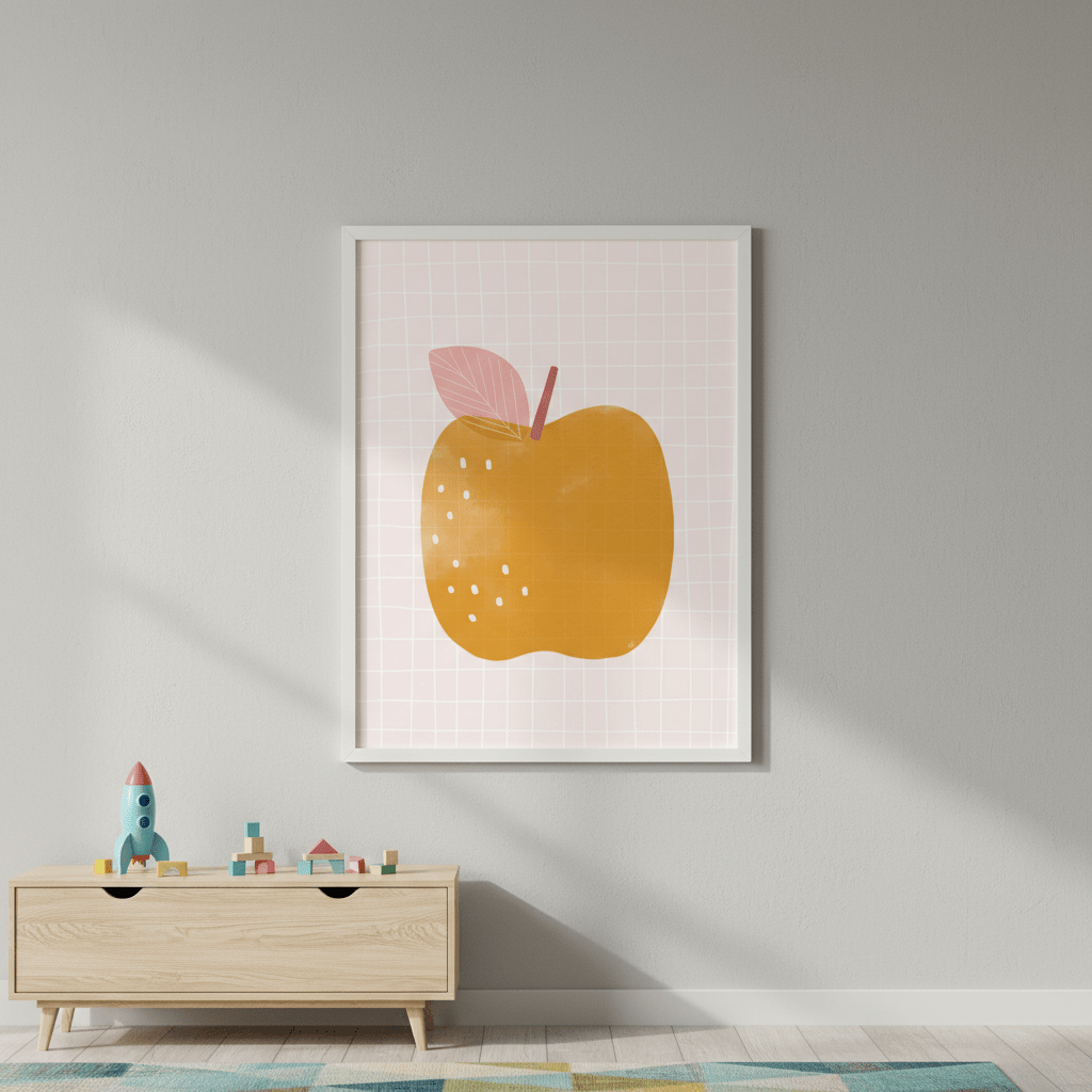 Yellow Apple by Menina Lisboa wall - art - picture - poster