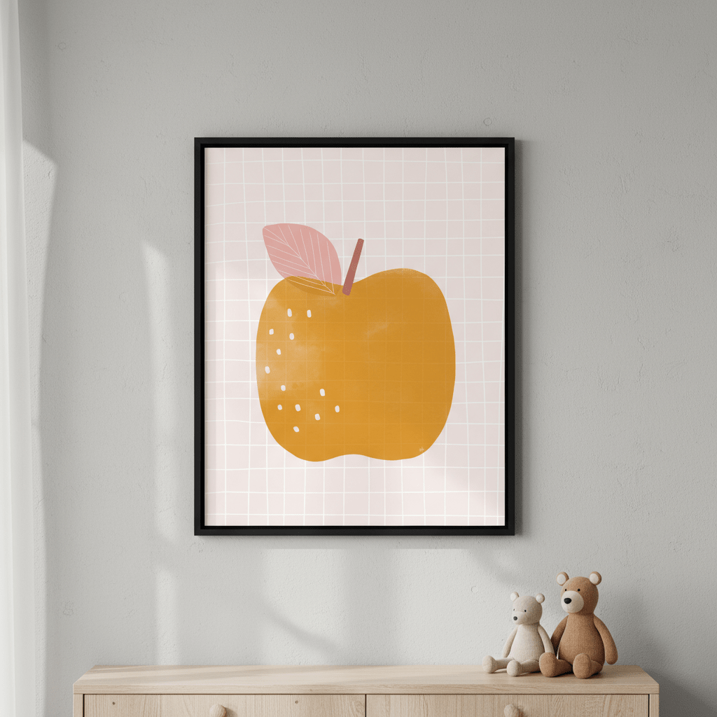 Yellow Apple by Menina Lisboa wall - art - picture - poster