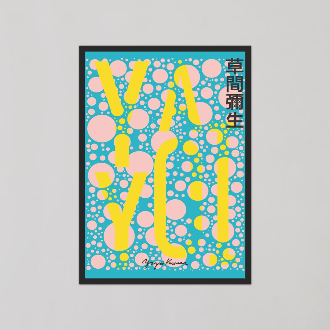 Yellow & Blue Poster By Yayoi Kusama - Style My Wall