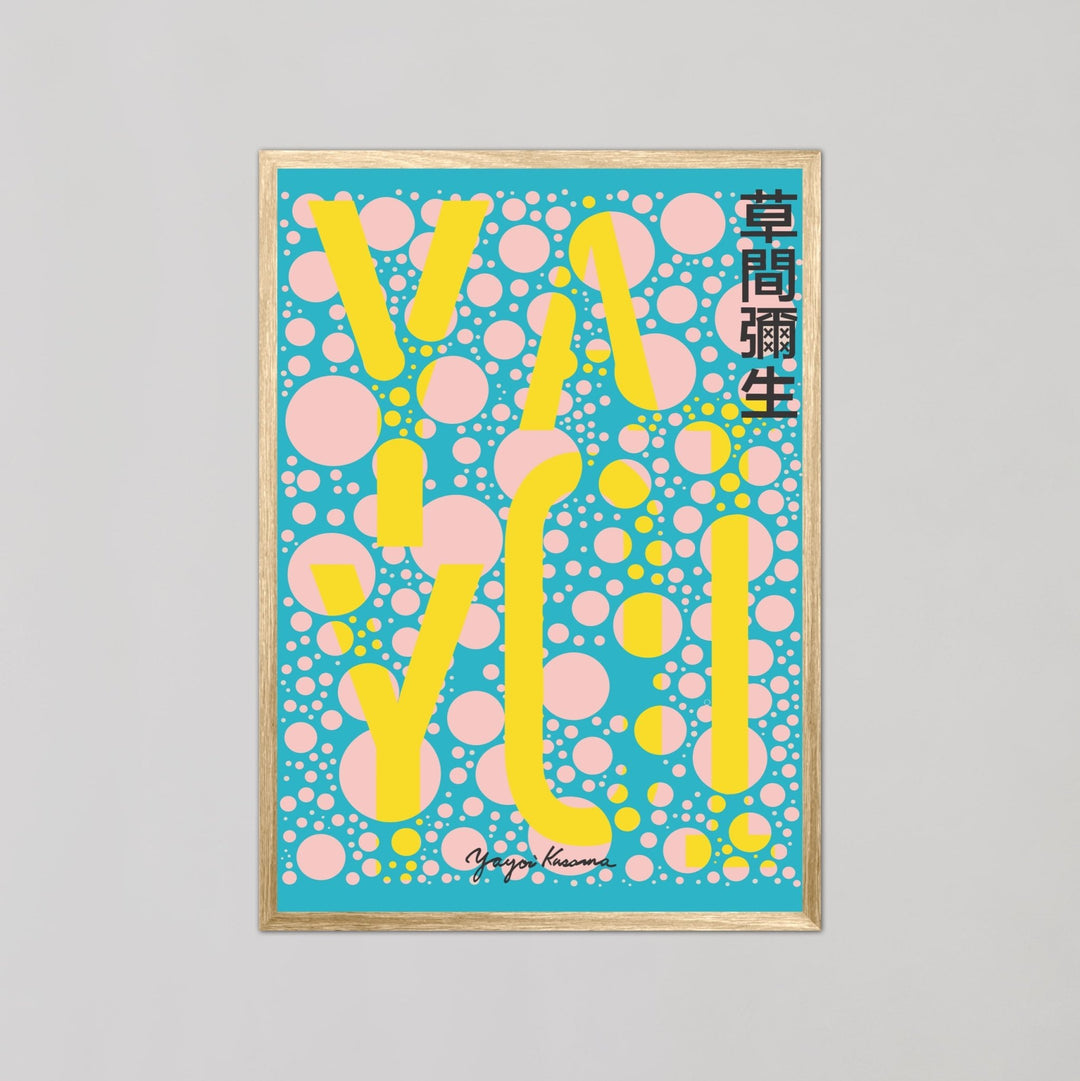 Yellow & Blue Poster By Yayoi Kusama - Style My Wall