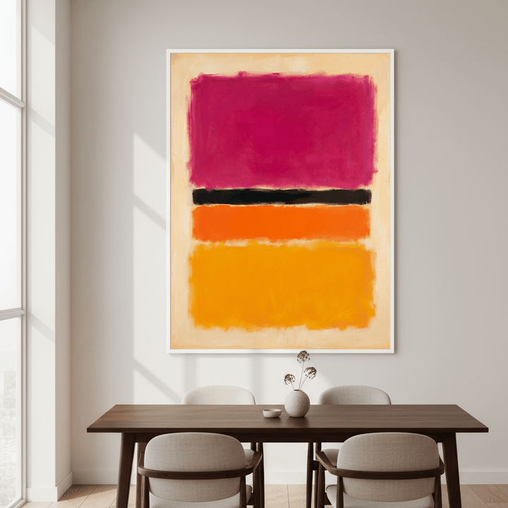 Yellow, Pink and Lavender on Rose Wall Art Inspired by Mark Rothko wall - art - picture - poster