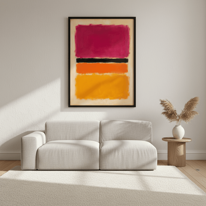 Yellow, Pink and Lavender on Rose Wall Art Inspired by Mark Rothko wall - art - picture - poster
