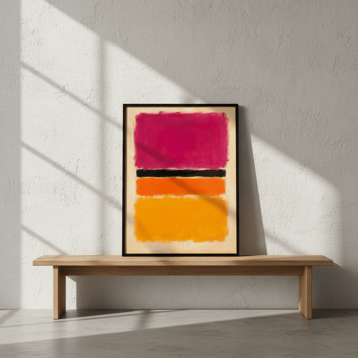 Yellow, Pink and Lavender on Rose Wall Art Inspired by Mark Rothko wall - art - picture - poster