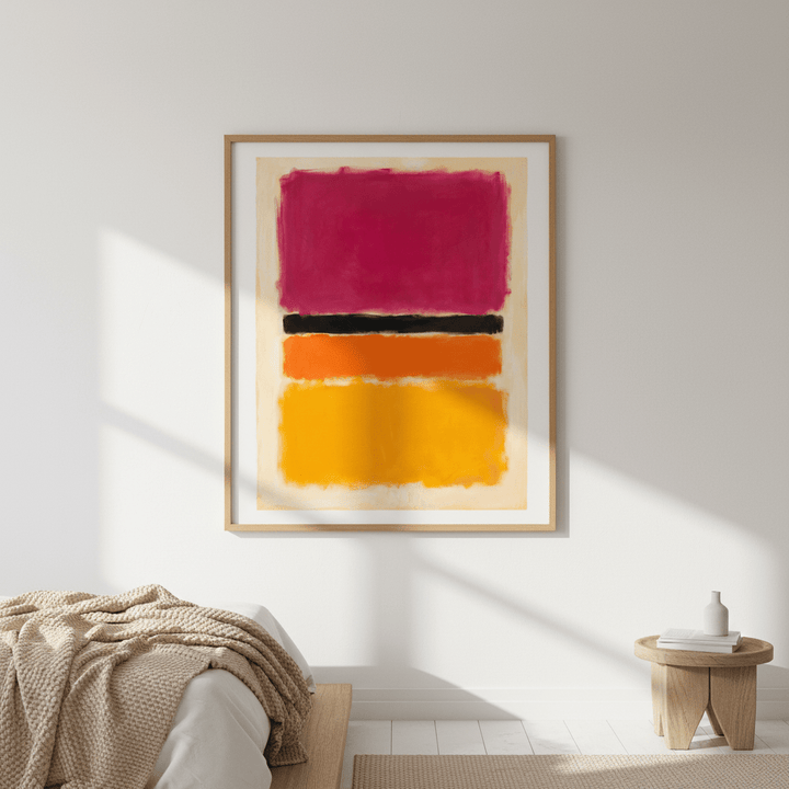 Yellow, Pink and Lavender on Rose Wall Art Inspired by Mark Rothko wall - art - picture - poster