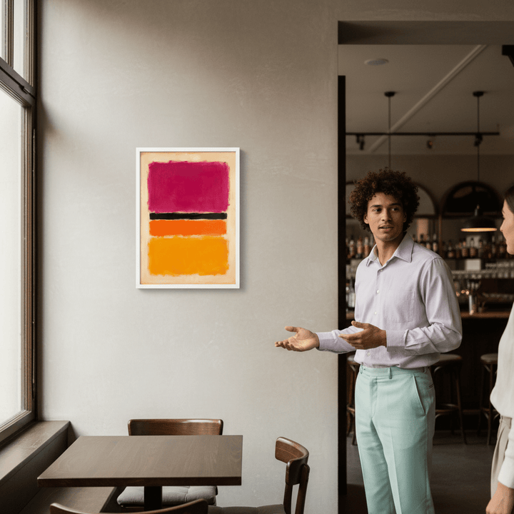 Yellow, Pink and Lavender on Rose Wall Art Inspired by Mark Rothko wall - art - picture - poster