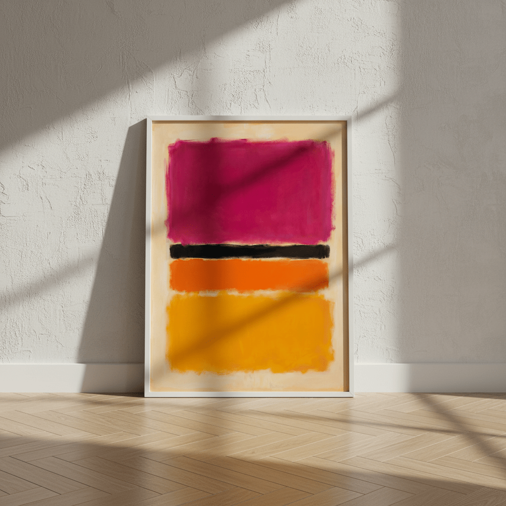 Yellow, Pink and Lavender on Rose Wall Art Inspired by Mark Rothko wall - art - picture - poster
