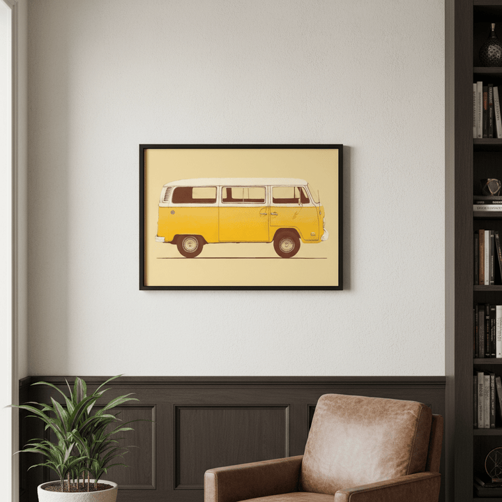 Yellow Van by Florent Bodart wall - art - picture - poster