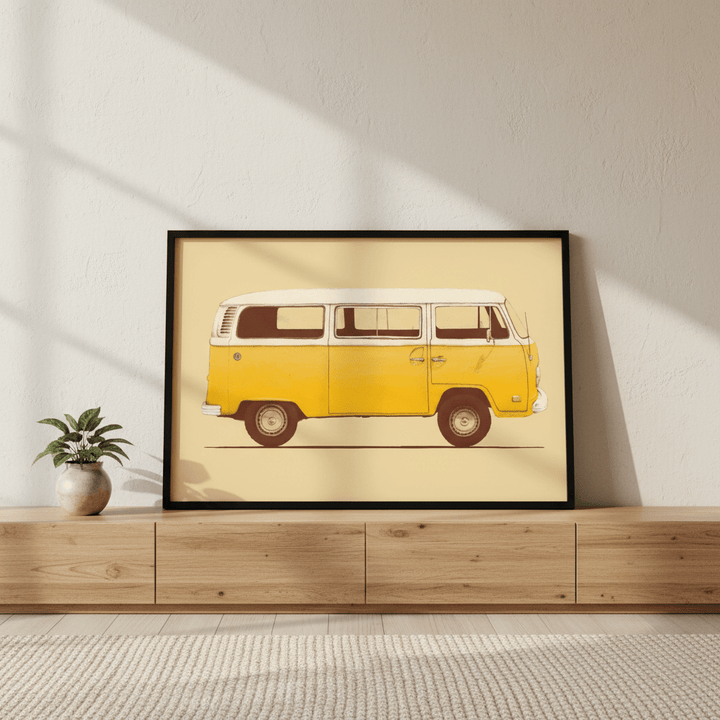 Yellow Van by Florent Bodart wall - art - picture - poster