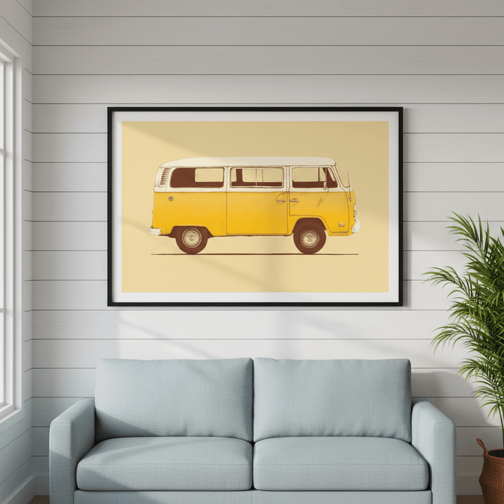 Yellow Van by Florent Bodart wall - art - picture - poster