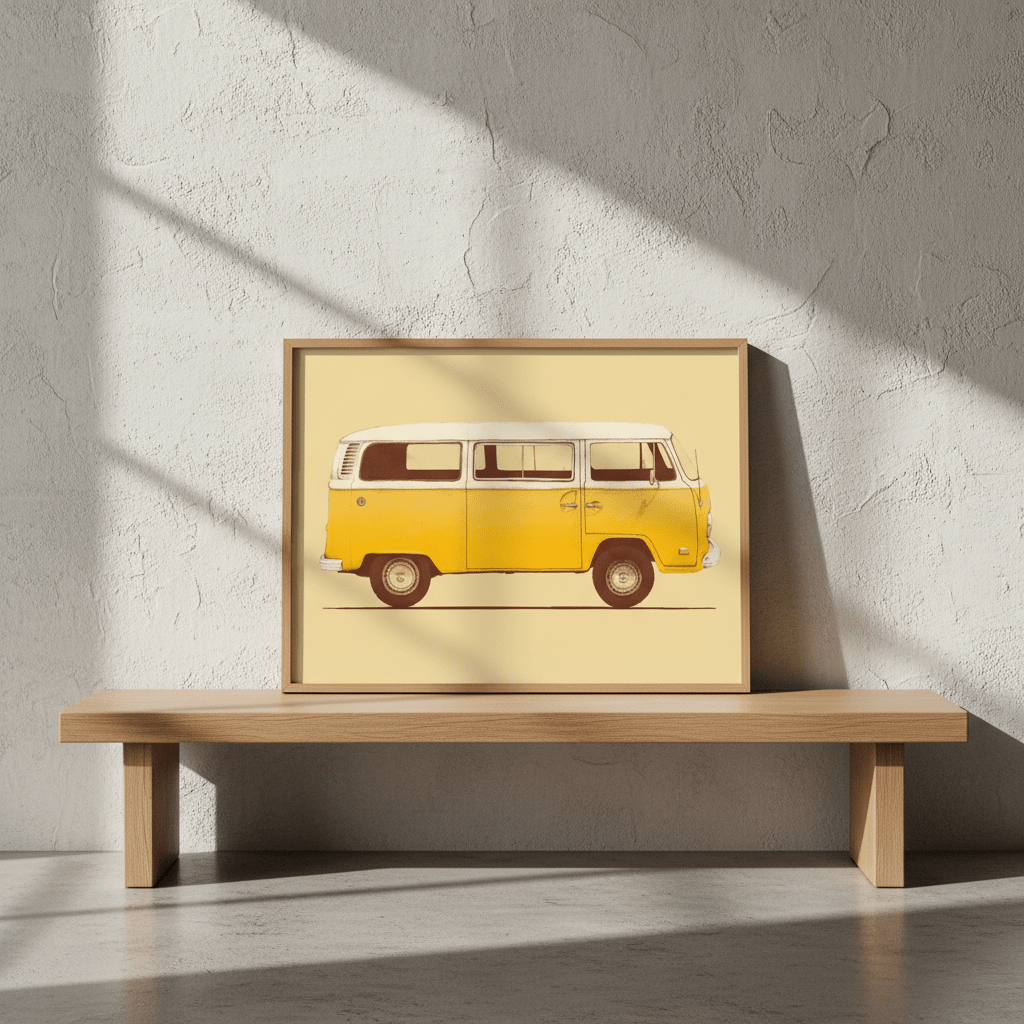 Yellow Van by Florent Bodart wall - art - picture - poster