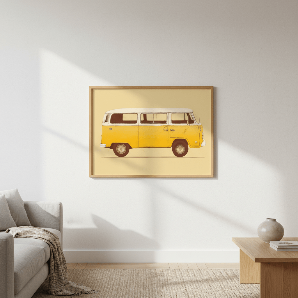 Yellow Van by Florent Bodart wall - art - picture - poster