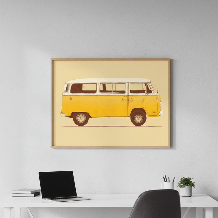 Yellow Van by Florent Bodart wall - art - picture - poster