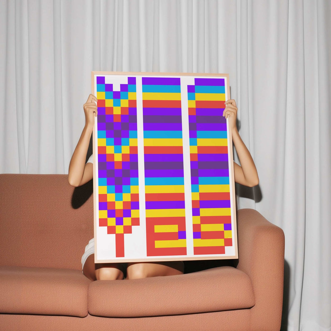 YES Retro Wall Art by Maxim Dosca wall - art - picture - poster