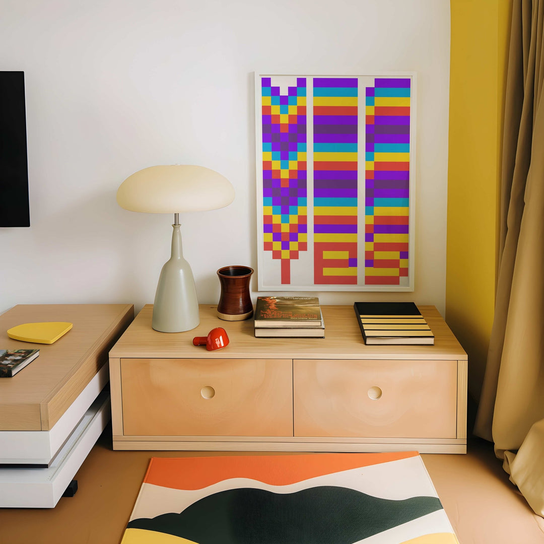 YES Retro Wall Art by Maxim Dosca wall - art - picture - poster