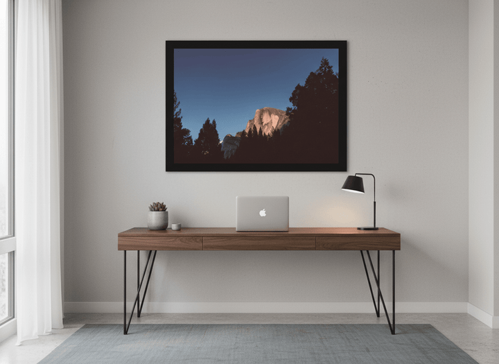 Contemporary wall art featured in a bright modern office workspace